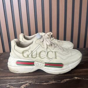 Men Gucci Rhyton Leather Chunky Sneakers